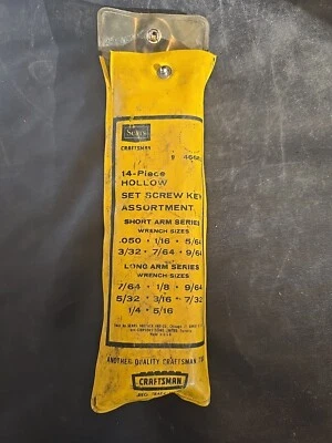 Vintage Craftsman 14 Piece Hex Allen Key Wrench Assortment Set 46683 - Image 1 of 4