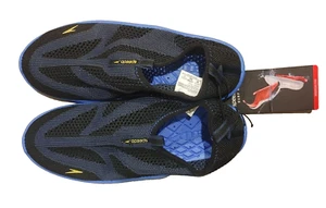 Speedo Kid Surf Knit Water Shoes Navy Blue Boys Sz 6 Black & Blue NWT - Picture 1 of 4