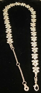 Anne Klein Crystal Rhinestone Link Chain Brilliant Adjustable Necklace - Picture 1 of 12