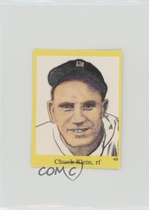 1989 The Official Hall of Fame Fun & Fact Sticker Book Stickers Chuck Klein HOF
