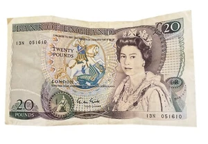 Series D Bank of England £20 Banknote Queen Elizabeth/W. Shakespeare GM Gill - Picture 1 of 5
