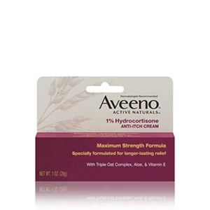 Aveeno 1% Hydrocortisone Anti-Itch Cream, 1 oz (8 Pack) - Picture 1 of 1