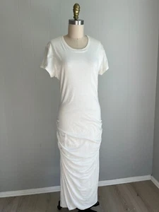 Standard James Perse NWT Classic Skinny Dress 4 Midi Ruched Bodycon Stretchy - Picture 1 of 15