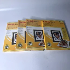 Kodak Ultra Premium Photo Paper 20 Sheets High Gloss 5x7 74 Lb Film-4 Pack-Read - Picture 1 of 2