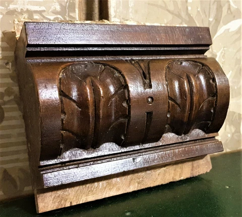 Corbel bracket with acanthus leaves carving Antique french architectural salvage Cover