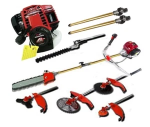 GX35 Brush Cutter Edger with Spool String Trimmer desbrozadora +2 extend poles - Picture 1 of 1