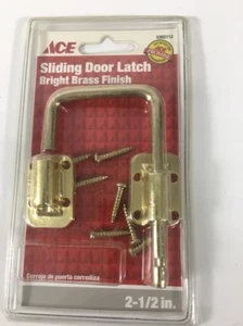Ace #5302112 Sliding Door Latch Bright Brass Finish 2-1/2" (ACE2) - Picture 1 of 3