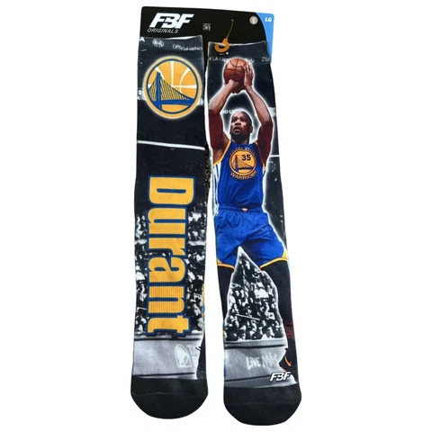 FBF Originals Men's Kevin Durant Golden State Warriors Center Court Socks Sz L Cover