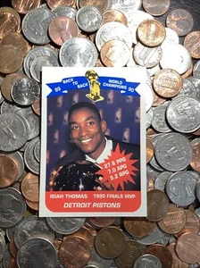 1990 Unocal Detroit Pistons World Champions Isiah Thomas 1990 Finals MV HOF - Picture 1 of 4
