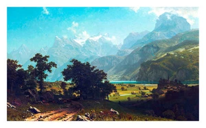 Lake Lucerne A2 by Albert Bierstadt High Quality Art Print - Imagen 1 de 1