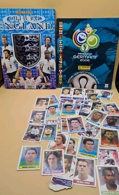 Lote de álbumes de pegatinas de fútbol Merlín de Alemania e Inglaterra Panini 2006 Mundial A36 Foto 1 de 4