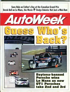 . AUTO WEEK MAGAZINE JUNE 24 1996, PORSCHE, DEREK BELL, LeMANS, LOW PRICE $3.99 - Picture 1 of 15