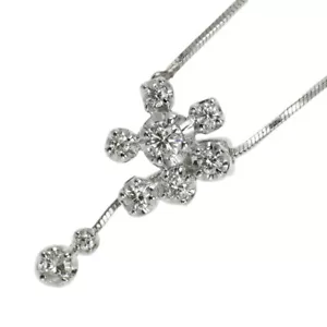 Vendome Aoyama Pt Diamond Pendant Necklace 0.25ct - Auth free shipping from Japa - Picture 1 of 4
