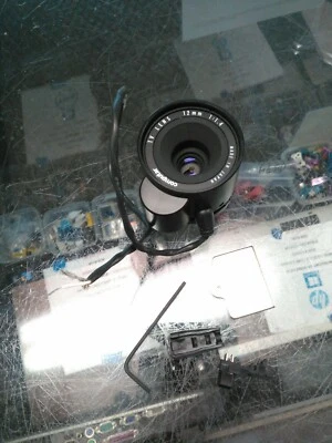 USED Computar 12mm 1:1.4 1/2" CS CCTV Camera Lens WITH HOOK UP ATTACHMENTS READ - Image 1 of 4