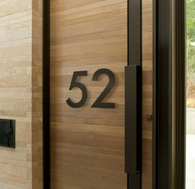 Modern House Numbers Address Signage - Multiple Sizes & Colours Available - Image 1 of 4