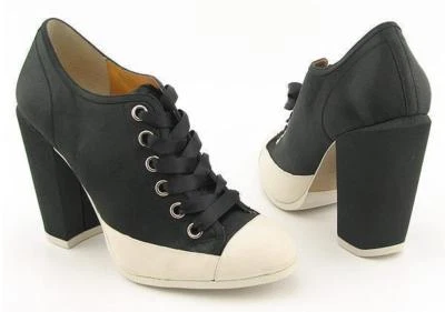 Новый HALE BOB женщин атласный каблук шнурует вверх платье комфорт лодыжки насос ботинок обуви Sz 8  - Изображение 1 из 3