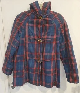 Original 1950s Vintage Blue And Red Plaid Thermo Jac Padded Jacket - Picture 1 of 12