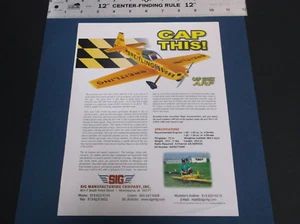 VINTAGE SIG CAP 231EX ARF R/C MODEL BROCHURE *G-COND* - Picture 1 of 2