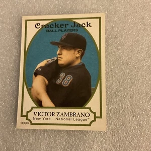 VICTOR ZAMBRANO 2005 Topps Cracker Jack MINI BLUE Parallel Card #169 #1/50 Mets - Picture 1 of 7