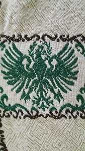 Gobelin Gewebt Grün Adler Bestickt Mix Tischdecke 55" Quadrat Vintage - Bild 1 von 9