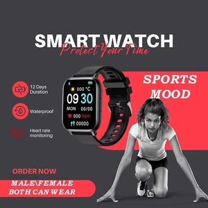 Smart Watch Men Women Fitness Tracker Blood Pressure Heart Rate Sport Watches UK - Picture 1 of 7