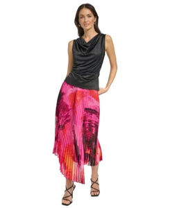 DKNY Women's Draped Sparkle Sleeveless Top - Picture 1 of 10