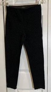 NWOT Ann Taylor Flocked Side Zip Legging Textured Leopard Print Black Sz XS - Picture 1 of 7