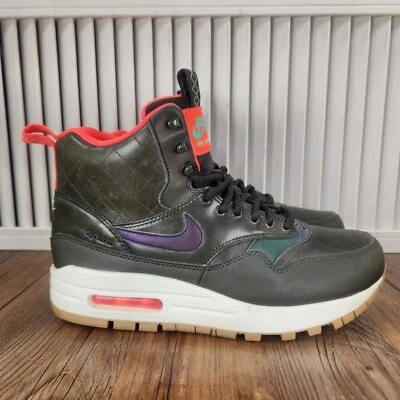 Nike Air Max 1 Mid Sneakerboot Womens Size 8.5 Sequoia Green Shoes 807307-300 - Image 1 of 4
