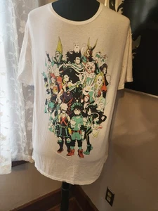 My Hero Academia Group T-Shirt Sz XL White Funimation Japanese Manga Anime  - Picture 1 of 2