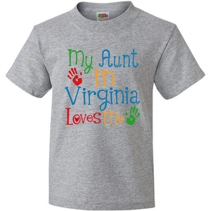 Inktastic My Aunt In Virginia Loves Me Youth T-Shirt Childs Girls Boys Tee Child - Picture 1 of 2