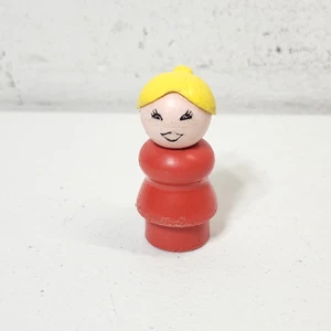Juguetes de colección Fisher Price Little People mamá roja con cola de caballo pelo rubio - Imagen 1 de 8