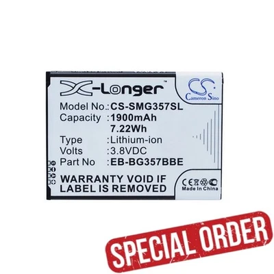 Battery For SAMSUNG BG357BBU, BG357BBZ, EB-BG357BBE, Galaxy Ace 4 LTE - Image 1 of 4