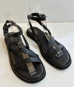 Corona Vintage Donna Elina, Sandali alla Caviglia Pelle Nero, Tg 7,5 M Estivi - Foto 1 di 7