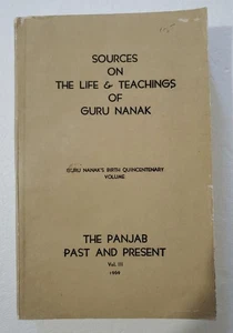 Sources on the Life & Teachings Guru Nanak by Ganda Singh, 1969 - Sikh Sikhism - Imagen 1 de 17