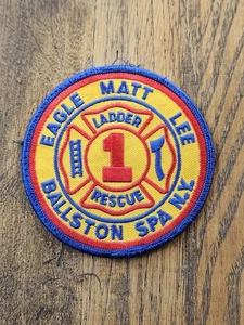Vintage Eagle Matt Lee Ballston Spa NY vigili del fuoco scala salvataggio patch USA - Foto 1 di 3