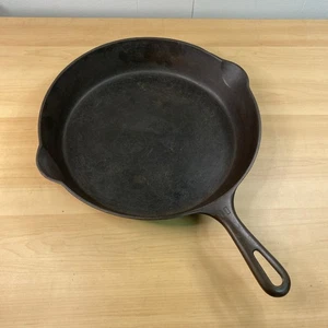 Griswold No. Vintage Sartén de hierro fundido 10 capas planas con logotipo pequeño - Imagen 1 de 12
