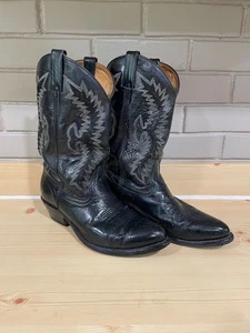 Harley Davidson Motorrad Cowboystiefel Erwachsene Gr. 10 M schwarz mit weißen Nähten - Bild 1 von 4