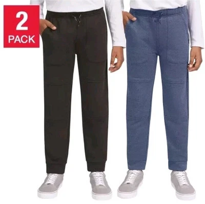 Paquete de 2 joggers de rodilla resistentes Lee Youth, XS 5/6 azules y negros Foto 1 de 3