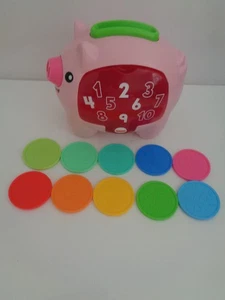 Fisher Price Laugh & Learn Rumble Piggy Bank Complete + 10 Coins - Picture 1 of 9