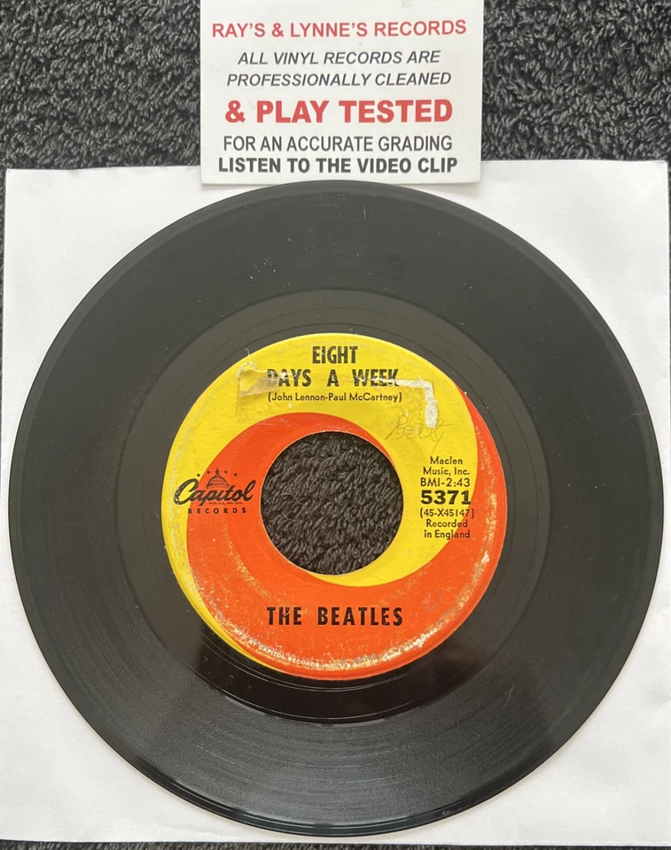 The Beatles  Eight Days A Week / I Don't Want To Spoil The Party 7'' US VG VIDEO - Image 1 of 4