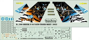 F-16 C-52+ FALCON GREEK AF SPECIAL TIGER MEET 2022 MKGS 1/48 MODELMAKER D48196 - Picture 1 of 4