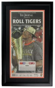 The Journal 2016 Clemson Tigers National Champs Newspaper Framed 152280 - Picture 1 of 1