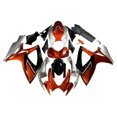 Kit de carenados para Suzuki 2006 2007 GSXR600 GSXR750 K6 kit de carrocería naranja plata Foto 1 de 4