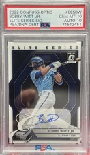2022 Panini Donruss Optic Bobby Witt Jr Elite Series Rookie Auto PSA 10/10