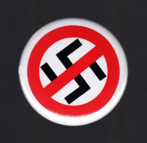 Spilla ANTI-NAZISTA bottone antifascista KKK razzismo skinhead distintivo punk oi emo antifa - Foto 1 di 2