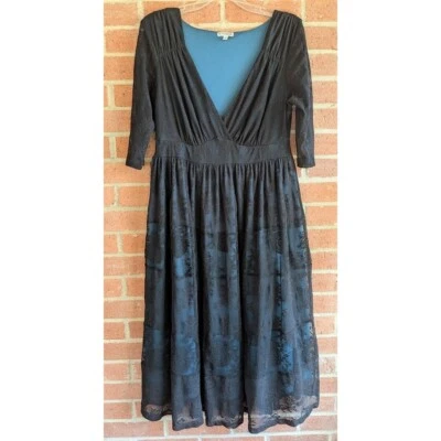 Vestido Kiyonna Talla 0X 10 12 Encaje Superpuesto Fluido Capricho Oscuro Coqueta Romántico Foto 1 de 4