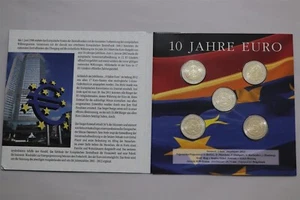 🧭🇩🇪 GERMANY 5x 2 EURO 2012 10 YEARS OF THE EURO IN FOLDER B79 #239 - Picture 1 of 5