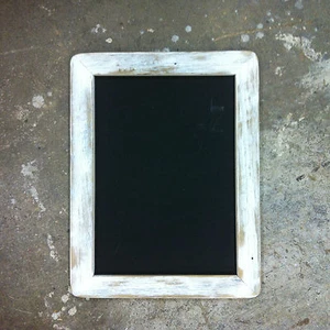 Distressed White Recycled Timber Chalkboard, Old Skool Dimension 900x700 mm - Picture 1 of 6
