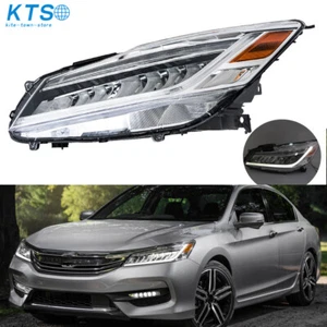 For Honda Accord Sedan 2016-2017 LED Headlight Chrome Headlamp Assembly Driver - Foto 1 di 17