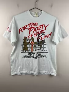 90s Vintage "For the Party of Your Life" T-Shirt - Louisville, Kentucky - USA L - Picture 1 of 9